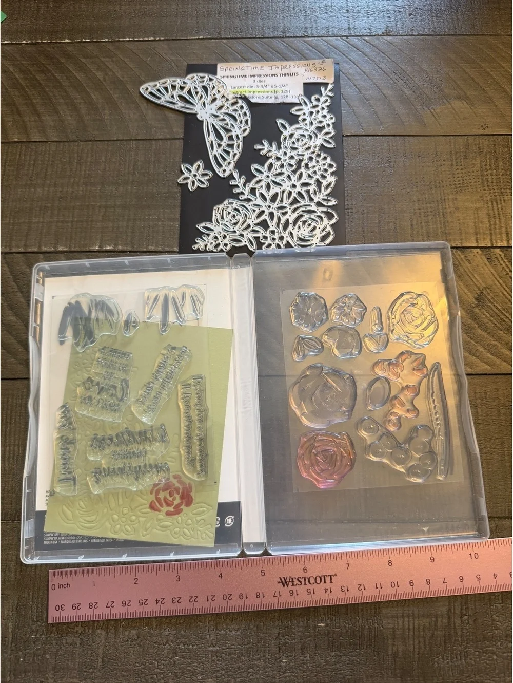 Stampin’ Up Abstract Impressions stamp set & Springtime Expressions die cut set